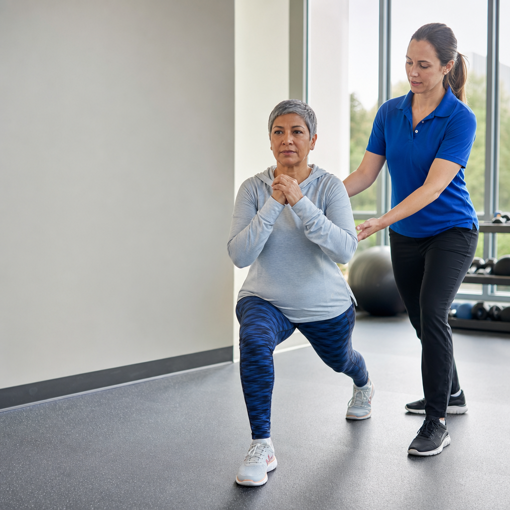 Patient Performing Functional Movement Exercises in Rehabilitation